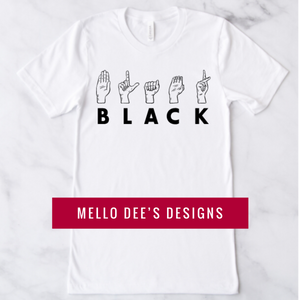 BLACK- SIGN LANGUAGE
