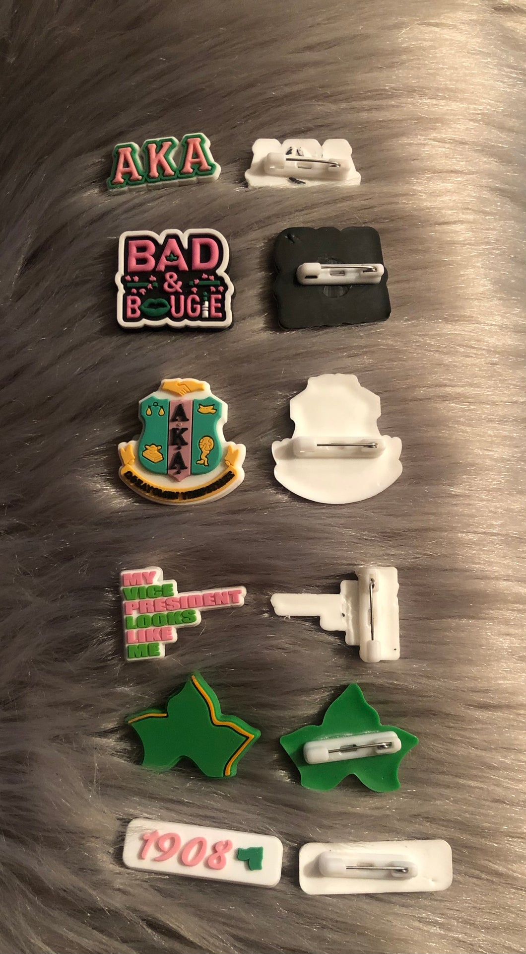 AKA PVC lapel pins