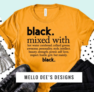 Black Mixed With Tee