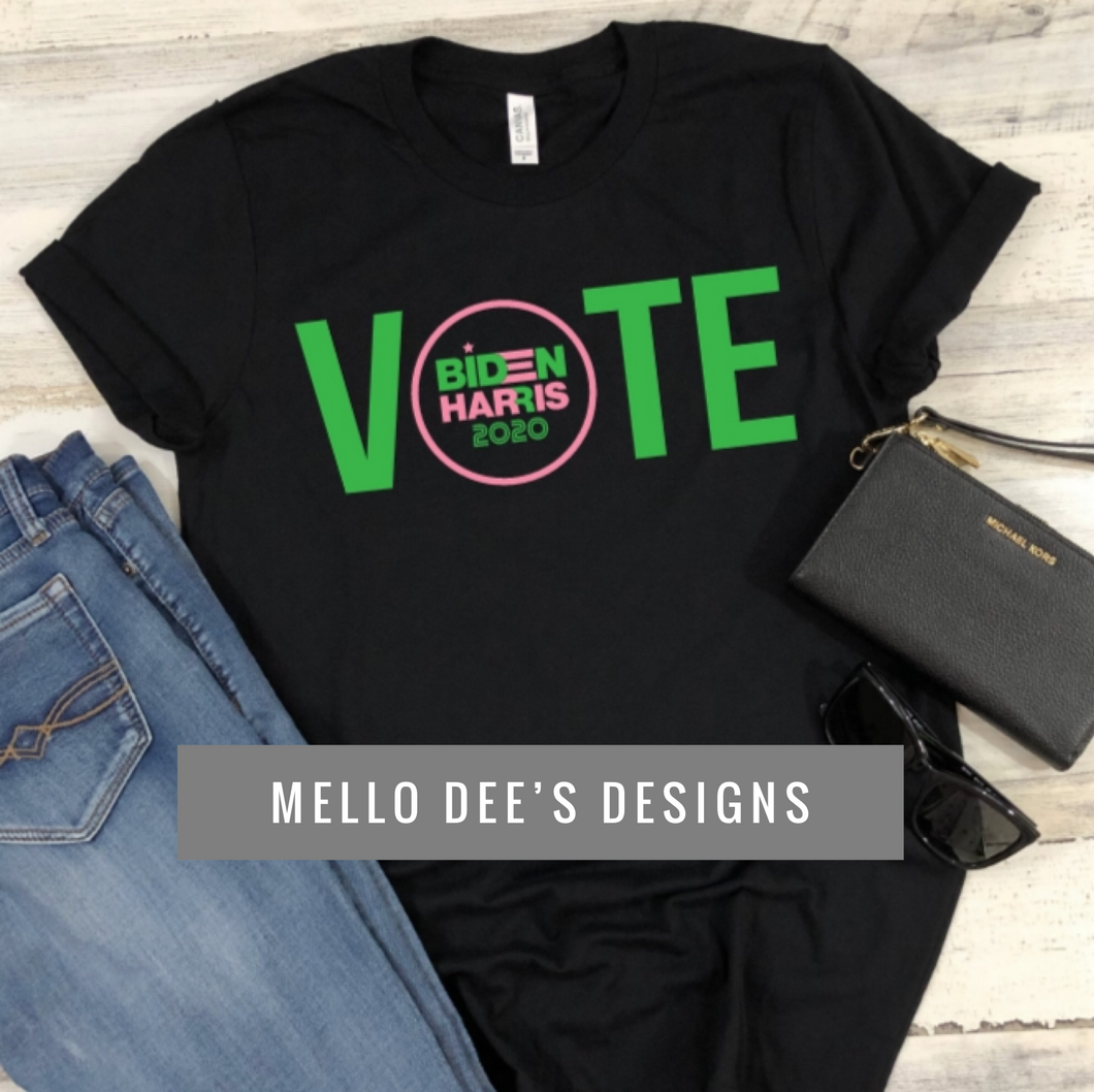 VOTE Pink & Green Tee