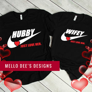 Hubby/ Wifey Swoosh Set